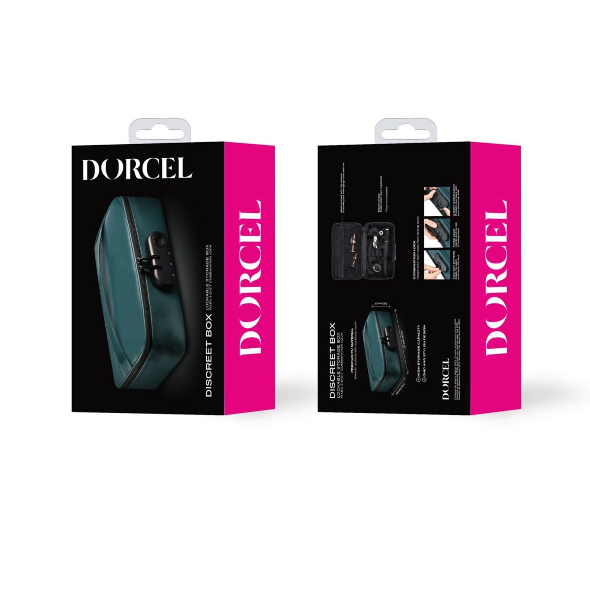 Кейс для іграшок Dorcel DISCREET BOX LUXURY GREEN, кодовий замок, 27×16×7,62 см - Зображення 8
