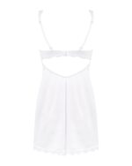 (SALE) Сорочка Obsessive Amor Blanco underwire chemise & thong white S/M - Зображення 4