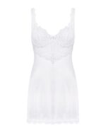 (SALE) Сорочка Obsessive Amor Blanco underwire chemise & thong white S/M - Зображення 3