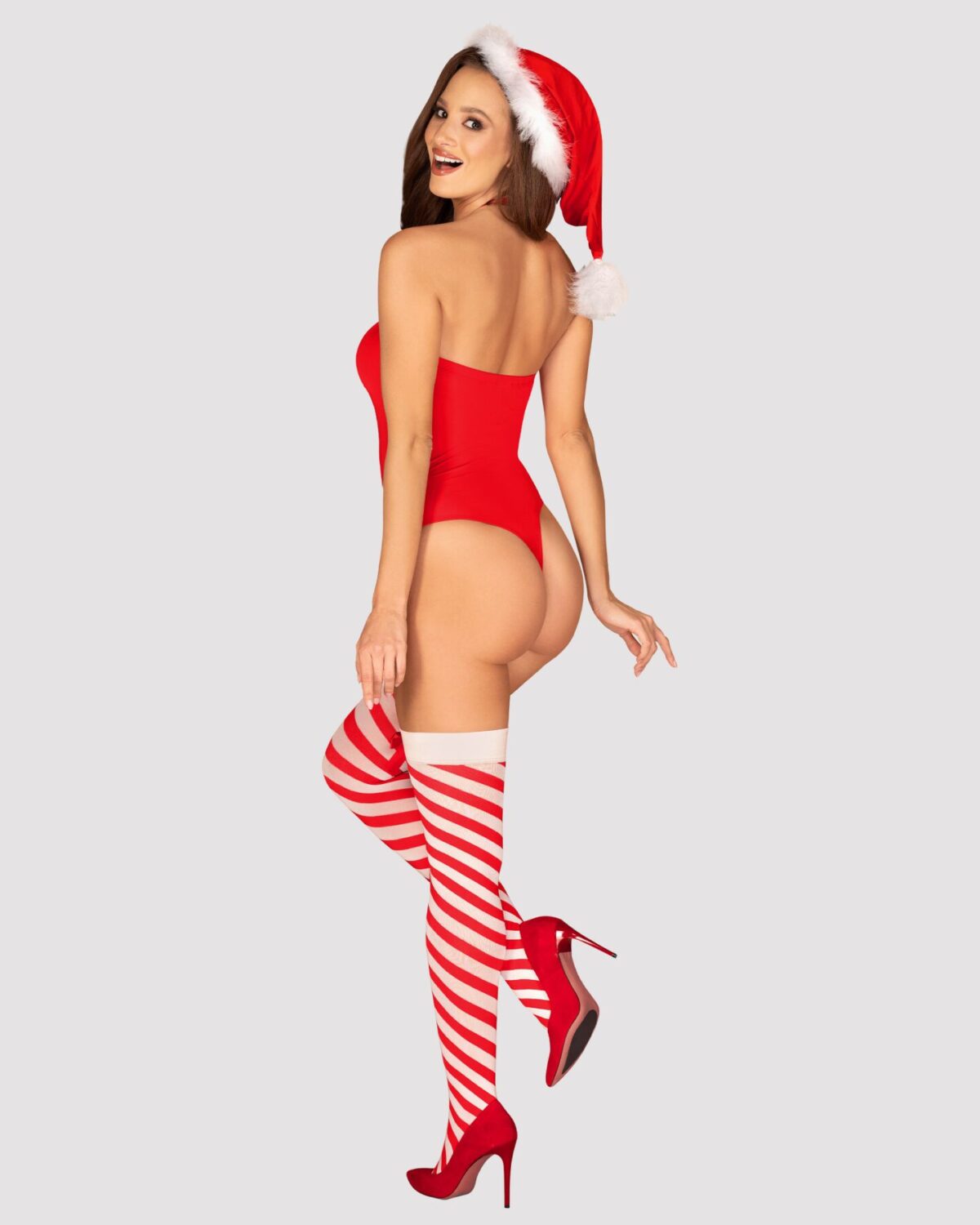 Боді Obsessive Kissmas teddy red S/M - Зображення 2