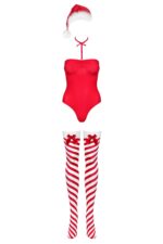 Боді Obsessive Kissmas teddy red S/M - Зображення 3