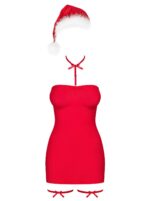 Сорочка Obsessive Kissmas chemise red S/M - Зображення 3
