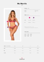 Комплект Obsessive Ms Merrilo 2-pcs set XS/S - Зображення 5