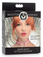 Чокер Master Series Kinky Kitty Ring Slim Choker - Pink - Зображення 4