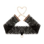Мереживні наручники та комір Rosy Gold - Lace Cuffs and Collar - Black - Зображення 5