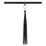 Нашийник с флогером Rosy Gold - Collar with Flogger - Black - Зображення 4