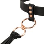 Нашийник с флогером Rosy Gold - Collar with Flogger - Black - Зображення 6