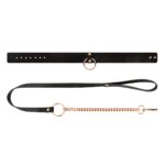 Нашийник з повідцем Rosy Gold - Collar with Leash - Black - Зображення 5