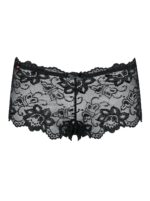 (SALE) Мереживні трусики-шортики Obsessive Idillia shorties black L/XL - Зображення 4
