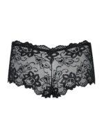 (SALE) Мереживні трусики-шортики Obsessive Idillia shorties black L/XL - Зображення 5