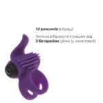 Ерекційне віброкільце Adrien Lastic Bullet Lastic Ring з язичком і щіточкою для стимуляції клітора - Зображення 6