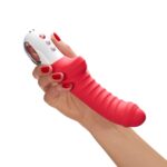 Вібратор для точки G Fun Factory TIGER india red, ребристий, підходить для анальної стимуляції - Зображення 5