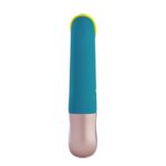 Мінівібратор-кролик зі стимулювальною стрічкою Fun Factory AMORINO petrol/neon yellow, стрічка знімна - Зображення 4