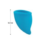 Менструальна чаша Fun Factory FUN CUP SIZE A, бірюзова, багаторазова, діаметр 4 см, об’єм 20 мл - Зображення 2