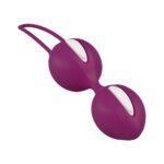 Вагінальні кульки Fun Factory SMARTBALLS DUO, бордово-білі, 2 шт, діаметр 3,2 та 3,6 см - Зображення 4