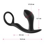 Анальна пробка з ерекційним кільцем Fun Factory BOOTIE RING slate - Зображення 2