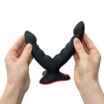 Подвійний фалоімітатор Fun Factory RYDE black, гнучкі стовбури, присоска - Зображення 6