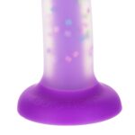 Фалоімітатор, що світиться в темряві, ADDICTION Rave 8″, Glow in the Dark Dildo Purple Confetti, 20,3 см - Зображення 5
