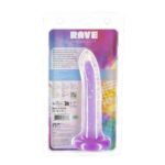 Фалоімітатор, що світиться в темряві, ADDICTION Rave 8″, Glow in the Dark Dildo Purple Confetti, 20,3 см - Зображення 8