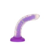 Фалоімітатор, що світиться в темряві, ADDICTION Rave 8″, Glow in the Dark Dildo Purple Confetti, 20,3 см - Зображення 3