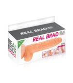 Фалоімітатор із рухомою крайньою плоттю Real Body — Real Brad, діаметр 4 см, TPE - Зображення 8