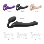 Безремінний страпон з вібрацією Strap-On-Me Vibrating Black M, діаметр 3,8см, пульт ДК, регульований - Зображення 9