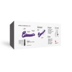 Безремінний страпон з вібрацією Strap-On-Me Vibrating Violet M, діаметр 3,8 см, пульт ДК, регульований - Зображення 11