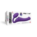 Безремінний страпон з вібрацією Strap-On-Me Vibrating Violet M, діаметр 3,8 см, пульт ДК, регульований - Зображення 10