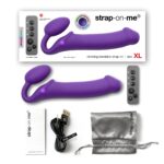 Безремінний страпон з вібрацією Strap-On-Me Vibrating Violet XL, діам. 4,7см, пульт ДК, регульований - Зображення 8