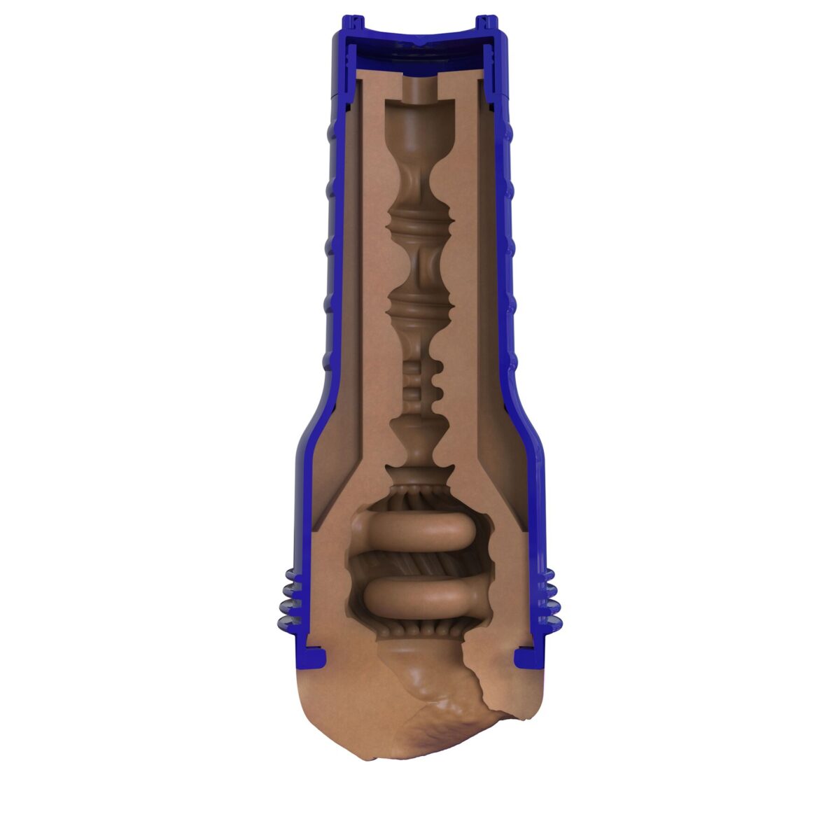 Мастурбатор-вагіна Fleshlight Boost Bang Medium Dark Flesh, плаваючі кільця Turbo Tech - Зображення 4