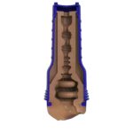 Мастурбатор-вагіна Fleshlight Boost Bang Medium Dark Flesh, плаваючі кільця Turbo Tech - Зображення 4