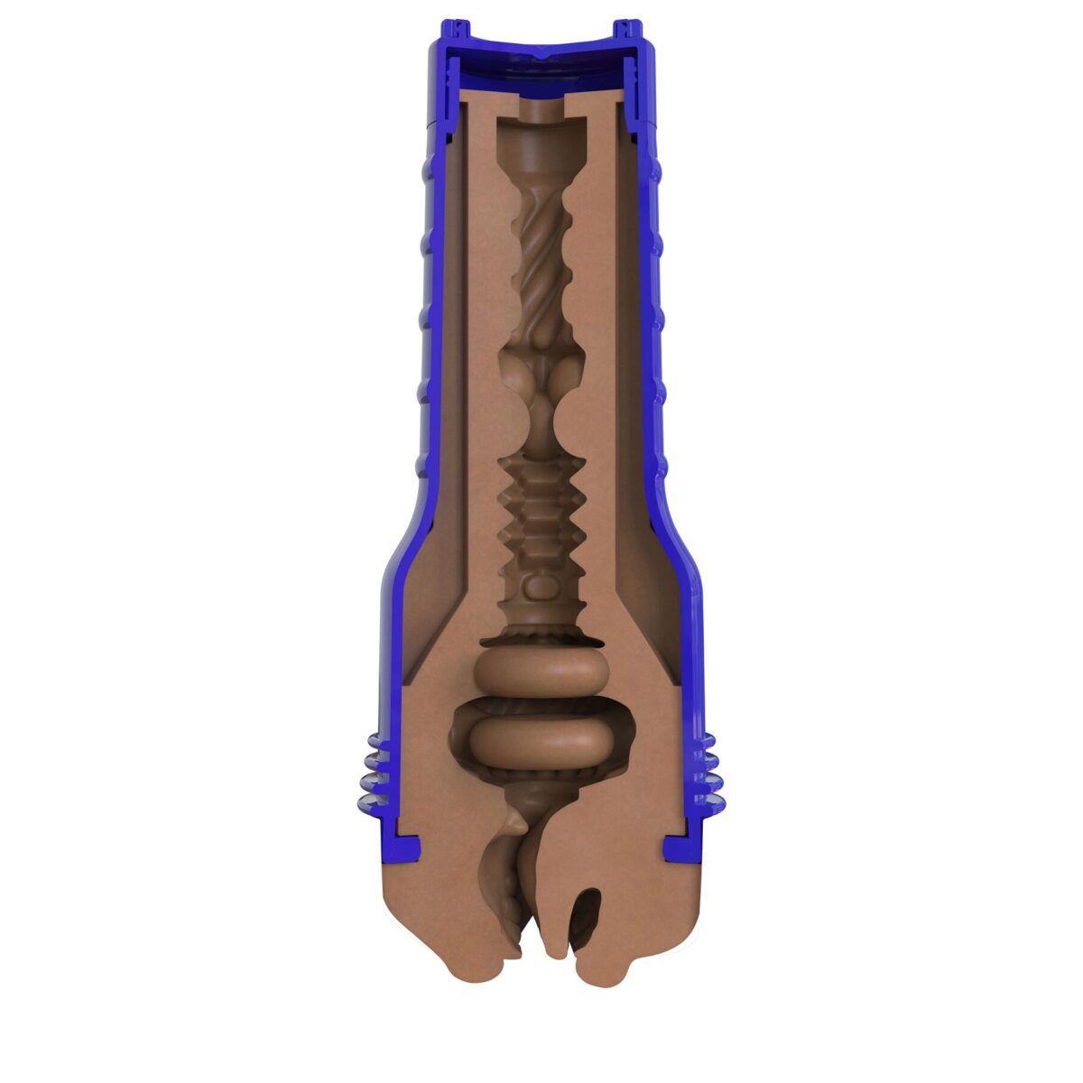 Мастурбатор-ротик Fleshlight Boost Blow Medium Dark Flesh, плаваючі кільця Turbo Tech - Зображення 6