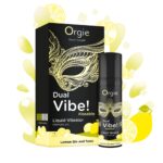 Рідкий вібратор Orgie Dual Vibe! Lemon Gin And Tonic Kissable Liquid Vibrator, 15 мл - Зображення 2