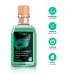 Набір для масажу Orgie – Sexy Therapy Apple (100 мл), їстівна розігрівальна олія + пір’їнка - Зображення 3