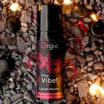 Рідкий вібратор Orgie Sexy Vibe! Hot, 15 мл, зігрівальний, дуже потужний, зі смаком полуниці - Зображення 4