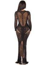 Сукня Leg Avenue Lace and Net Bodycon Gown One Size, Black - Зображення 5