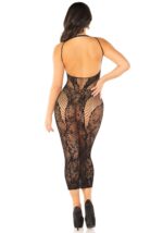 Сукня Leg Avenue Rhinestone Lace and Net Bodycon Dress One Size, Black - Зображення 4