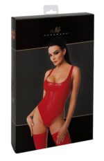 Боді Noir Handmade F352 Red powerwetlook body - XL - Зображення 8