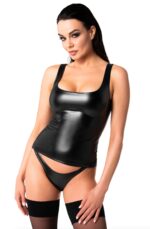 Топ Noir Handmade F346 Powerwetlook top - XL - Зображення 3