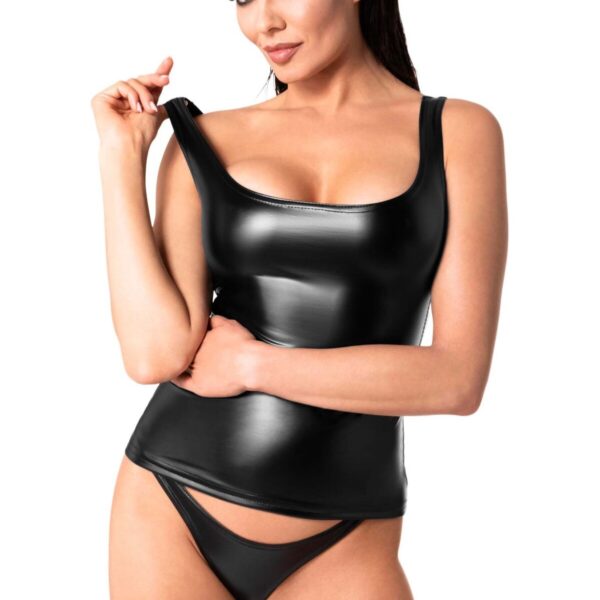 Топ Noir Handmade F346 Powerwetlook top - XXL