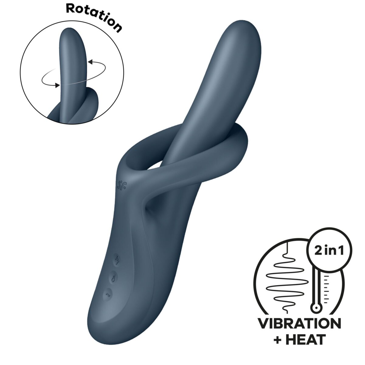 Вібратор Satisfyer Heat Flex 4 Grey - Зображення 1