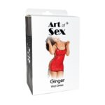 Сексуальна лакована сукня на шнурівці Art of Sex - Ginger чорна L-2XL - Зображення 3
