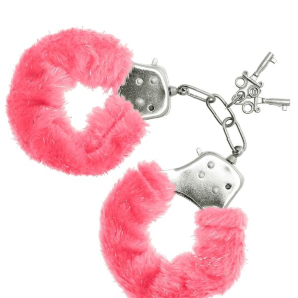 Наручники S Pleasures Furry Cuffs Pink (м'ята упаковка!!!)