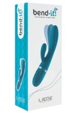 Вібратор-кролик Liebe Bend It Plus Ocean Blue, гнучкий, 2 мотори, 10 режимів - Зображення 3