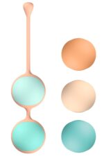 Вагінальні кульки Liebe Kewos — Peach/Mint, 5 кульок у комплекті, 15, 25, 35, 45 та 55 г - Зображення 3
