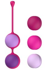 Вагінальні кульки Liebe Kewos — Cerise/Candy Violet, 5 кульок у комплекті, 15, 25, 35, 45 та 55 г - Зображення 2