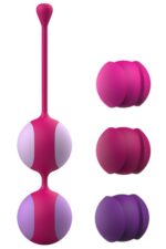 Вагінальні кульки Liebe Kewos — Cerise/Candy Violet, 5 кульок у комплекті, 15, 25, 35, 45 та 55 г - Зображення 4
