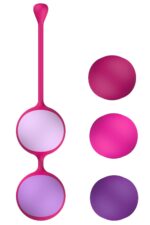 Вагінальні кульки Liebe Kewos — Cerise/Candy Violet, 5 кульок у комплекті, 15, 25, 35, 45 та 55 г - Зображення 3