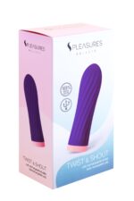 Віброкуля S Pleasures Bullets Twist & Shout Purple, фіолетова, ребриста поверхня, 10 режимів - Зображення 3
