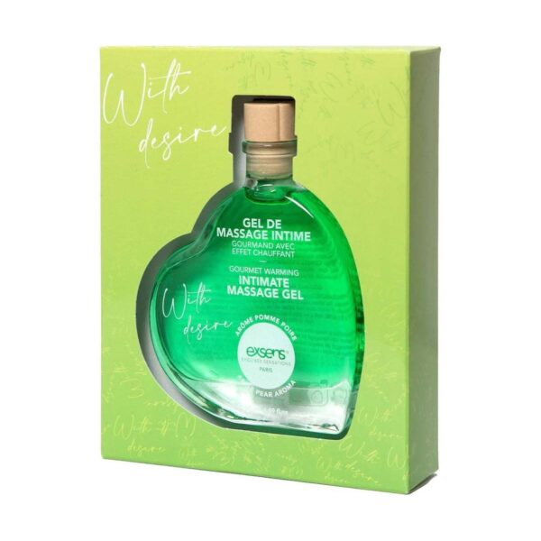 Масажний гель EXSENS With Desire Apple Pear 50 мл, розігрівальний, без цукру, їстівний